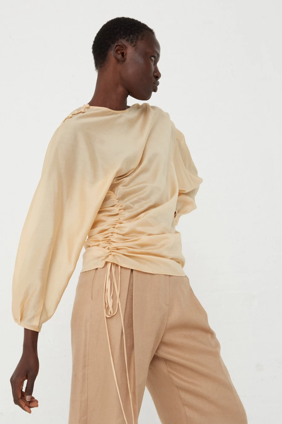 Rejina Pyo Ebba Top - Tan Women's Blouse | Oroboro Store New York