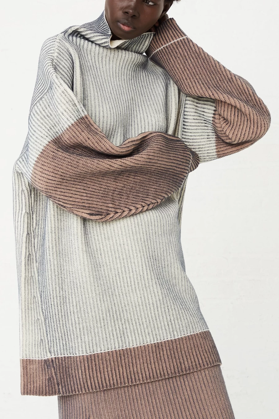 MM6 Maison Margiela Mini Dress in Faded Grey - Oroboro Distressed Style