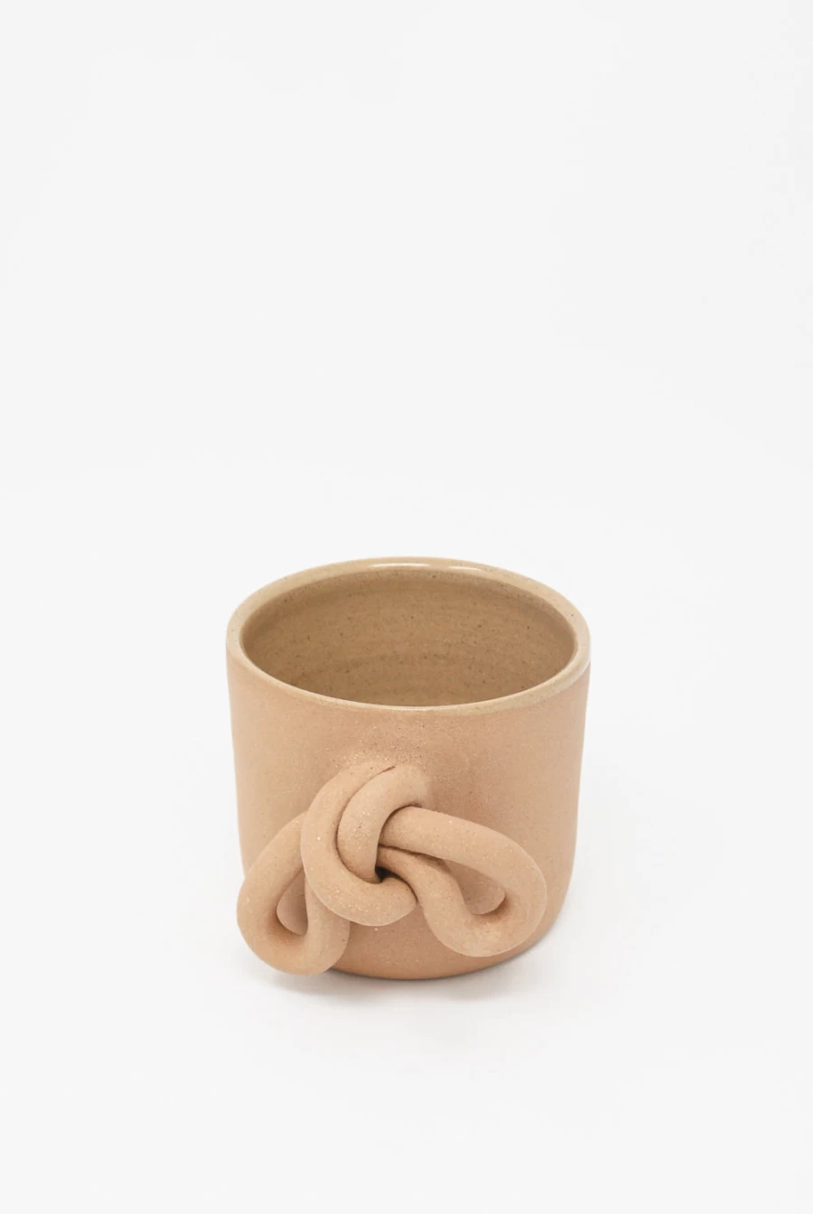 Lost Quarry Terracotta Bow Knot Mug - Handcrafted Ceramic Coffee Cup by Oroboro