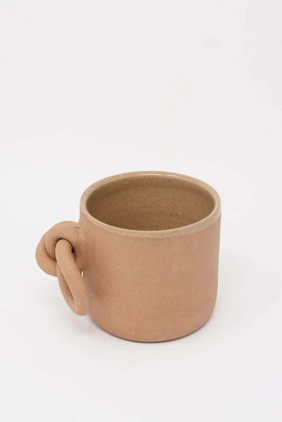 Lost Quarry Terracotta Bow Knot Mug - Handcrafted Ceramic Coffee Cup by Oroboro