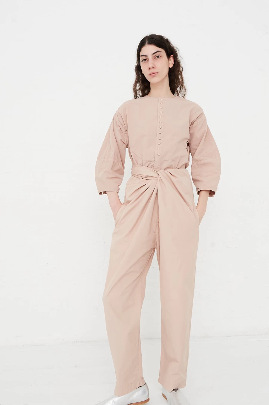 Cosmic Wonder Organic Cotton Wrap Pants in Orange Jade - Sustainable Loungewear by Oroboro