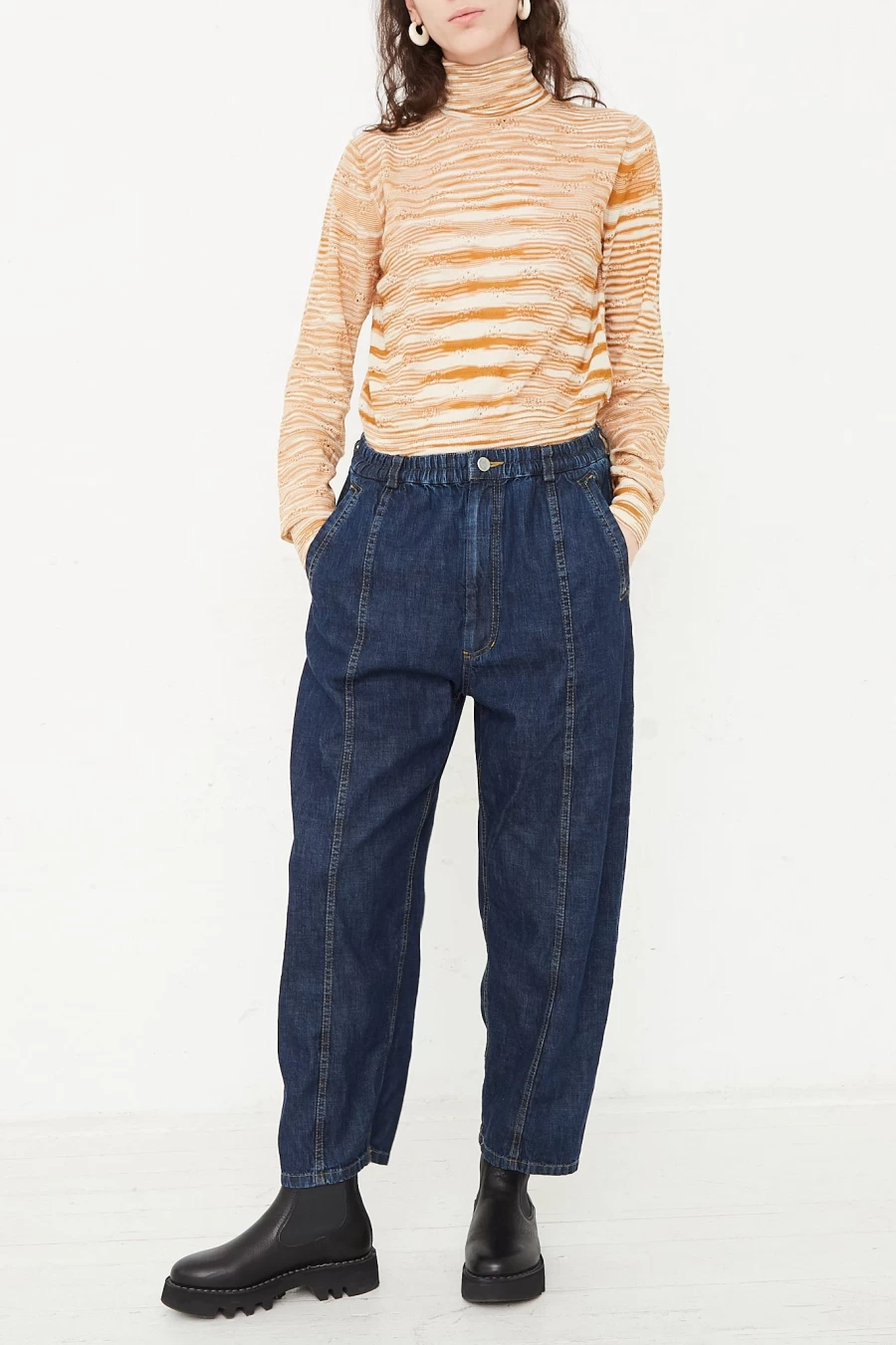 Rachel Comey Lex Dark Indigo Women's Pants | Oroboro High-Waisted Trousers
