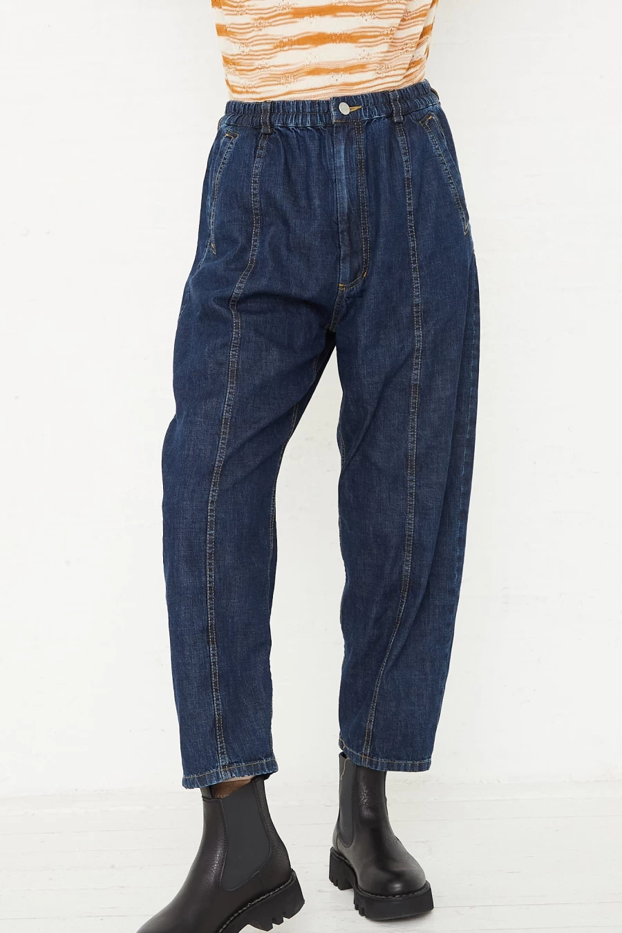Rachel Comey Lex Dark Indigo Women's Pants | Oroboro High-Waisted Trousers