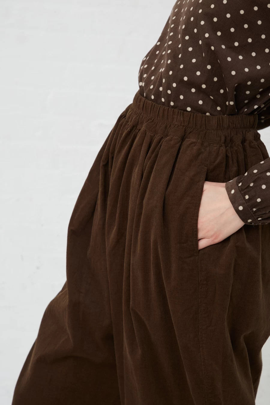 "Ichi - Organic Cotton Brown Pants | Sustainable Fashion | Oroboro Collection"