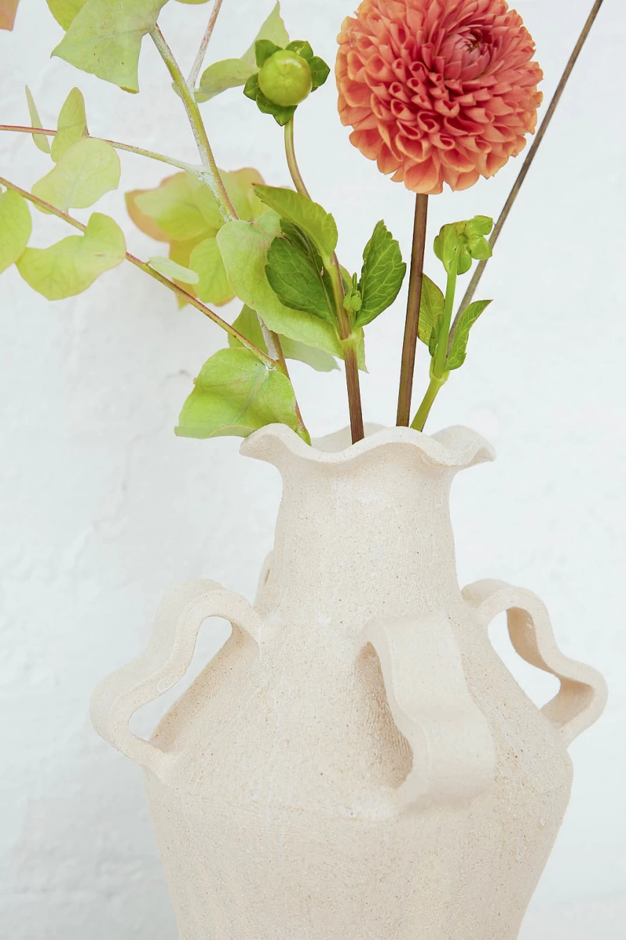 "Clandestine Peony Vase - Elegant Floral Amphora Design | Oroboro Store"