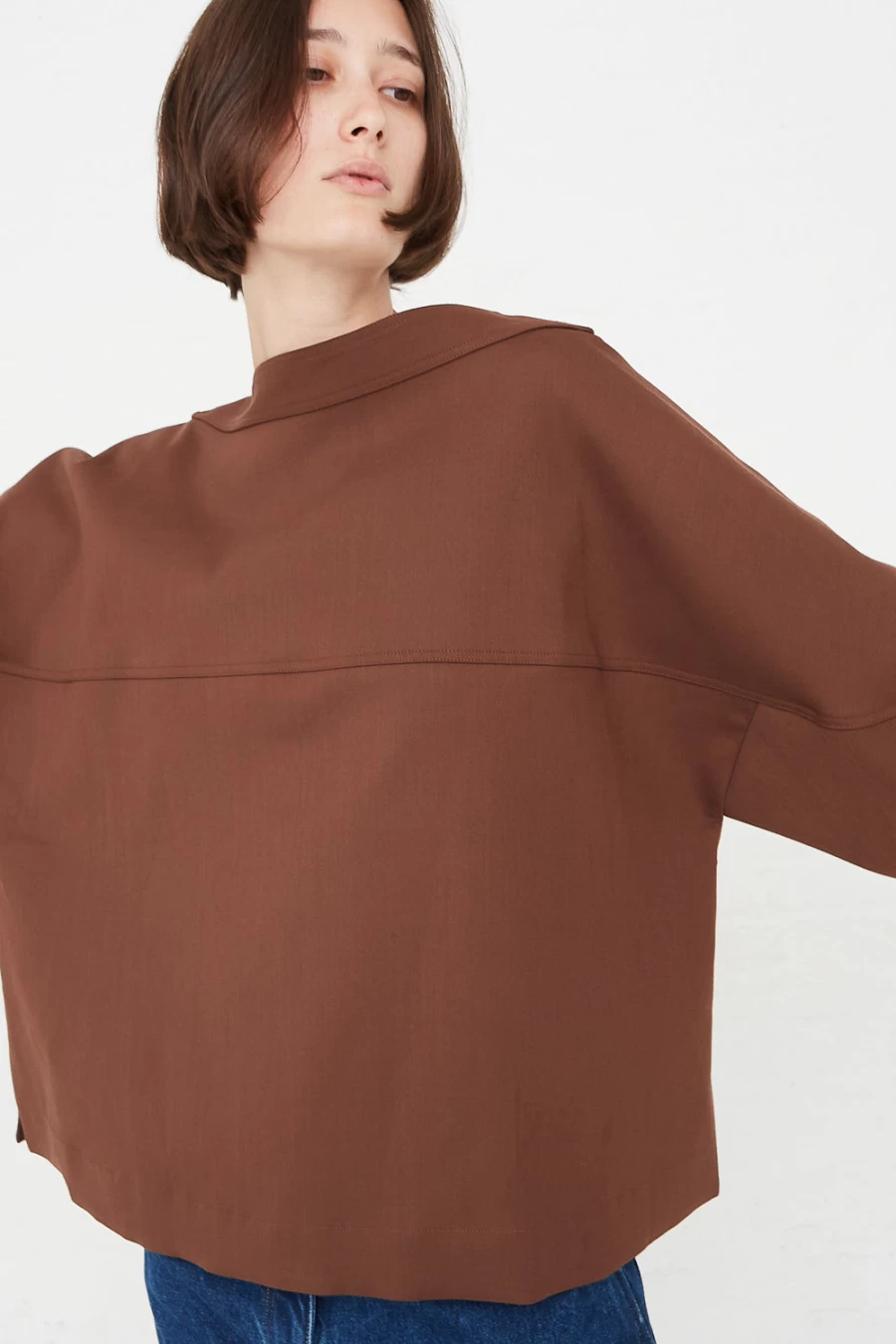 Studio Nicholson Velho Top - Cedar & Oroboro Color Women's Casual Shirt