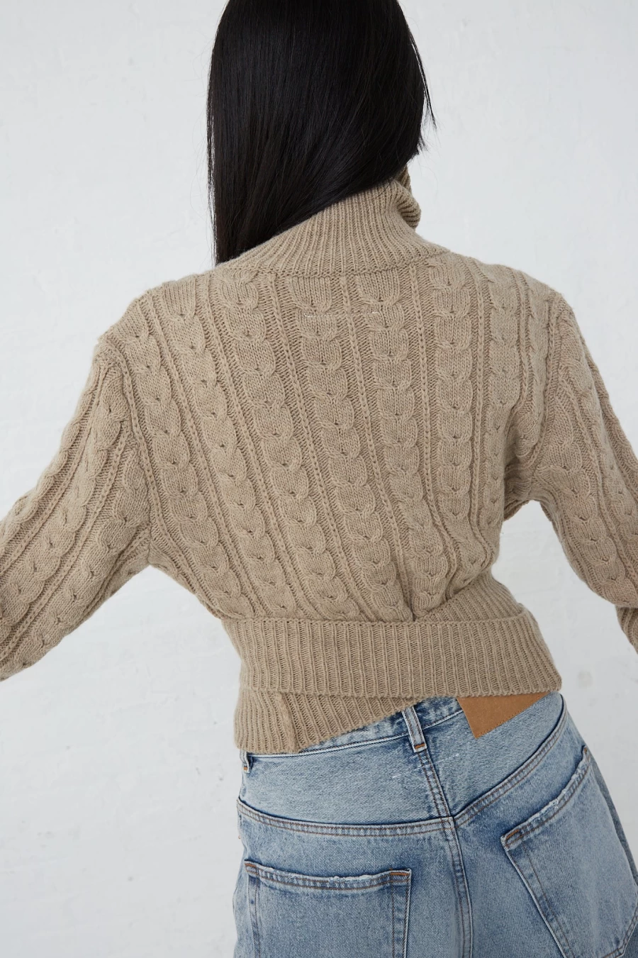 MM6 Maison Margiela Cable Knit Wool Sweater - Oroboro Oversized Unisex Pullover