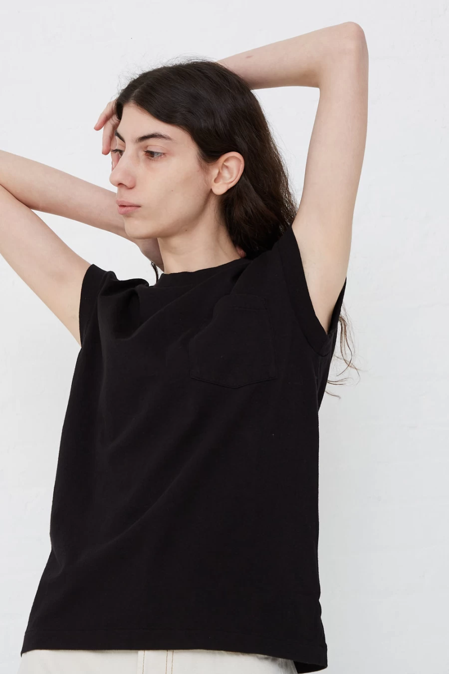 B Sides Black Pocket Tank Top | Oroboro Store | New York, NY