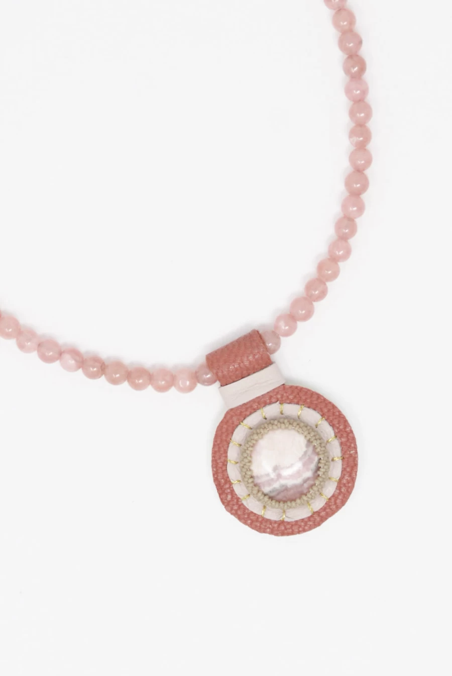 Robin Mollicone Rhodochrosite Charm Necklace | Oroboro Store New York | Handcrafted Jewelry