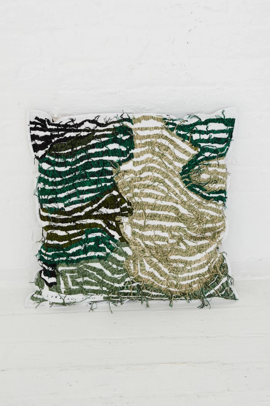 Luna Del Pinal Hand Embroidered Floral Topographic Cushion Cover | Bohemian Home Decor | Oroboro Store New York