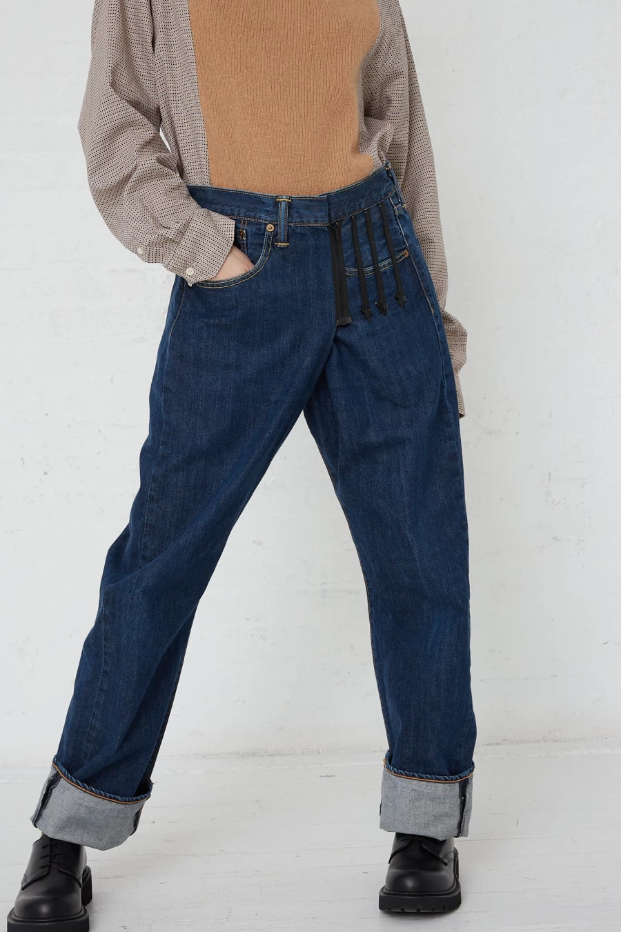 Bless Vintage Dark Blue Denim Jeans - Ready to Wear No. 75 for Men & Women