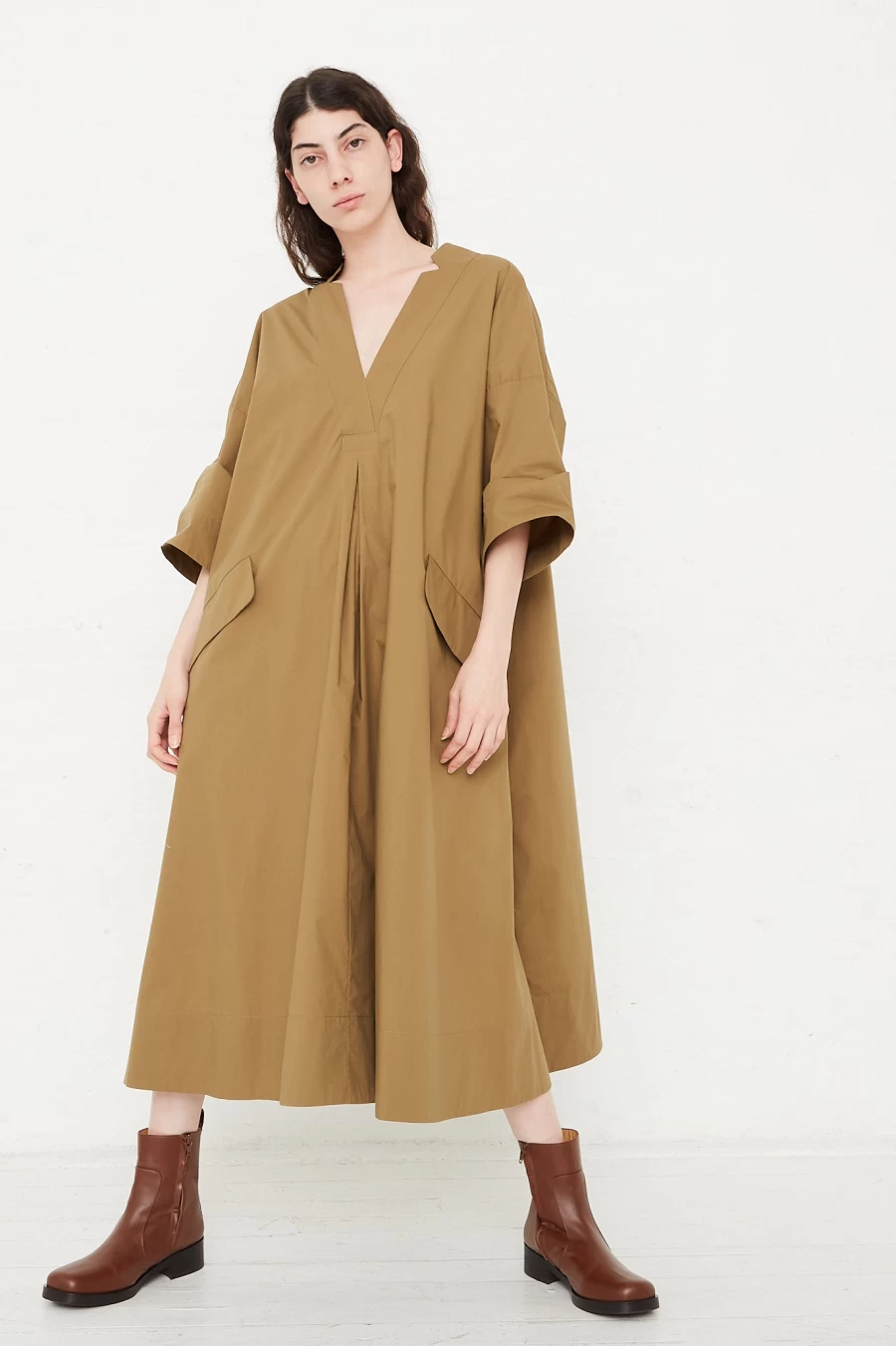 Rachel Comey Copake Gold Dress | Oroboro Collection | Elegant Women's Fashion