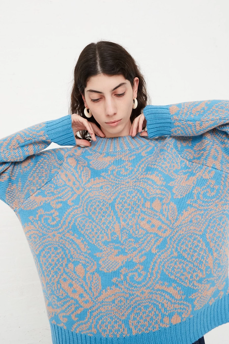 Rachel Comey Butterfly Jacquard Strada Top - Brown Boho Chic Blouse for Women | Oroboro Collection