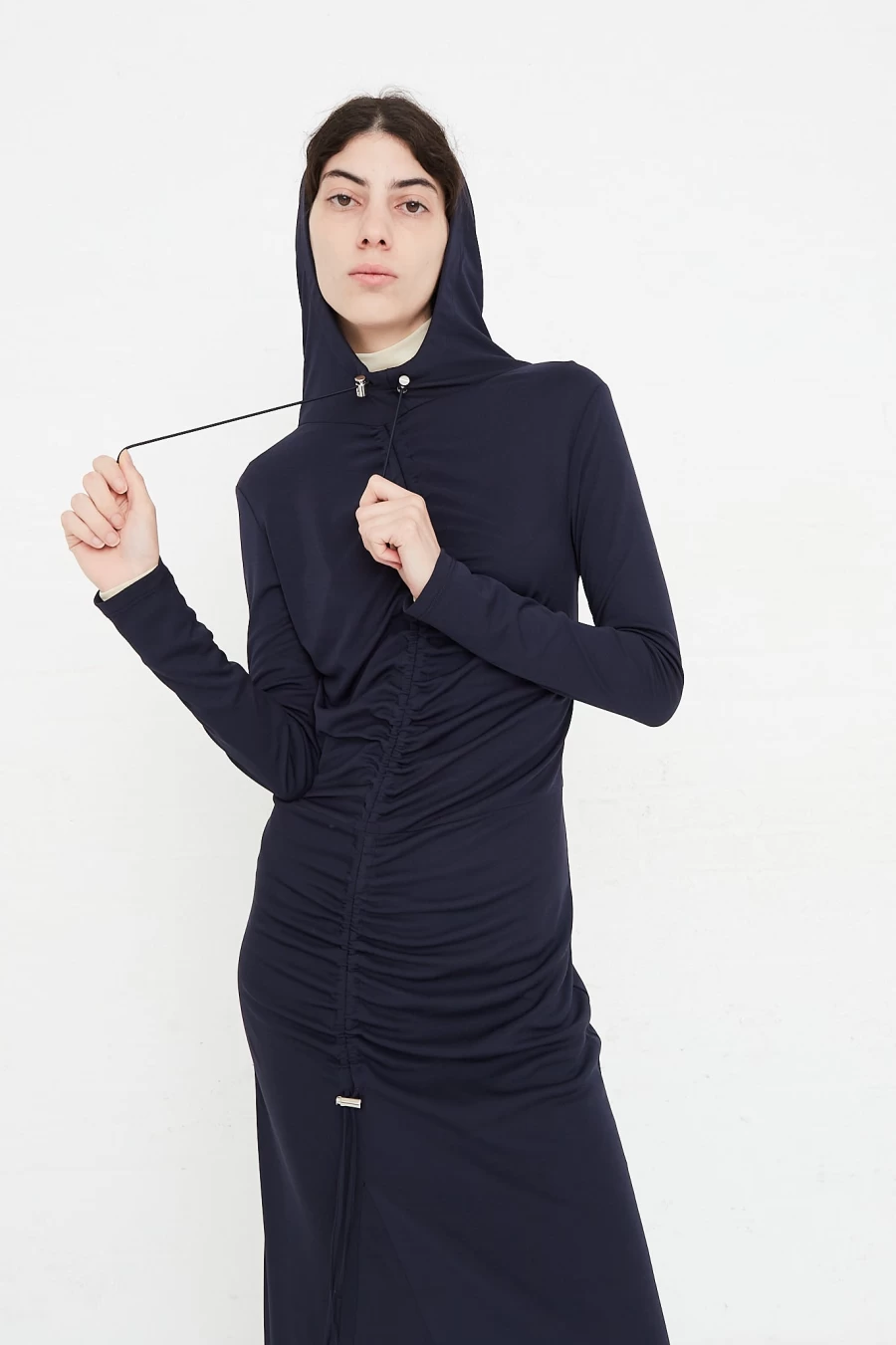 Nomia Midnight Hooded Long Sleeve Maxi Dress - Elegant Women's Fashion by Oroboro Store