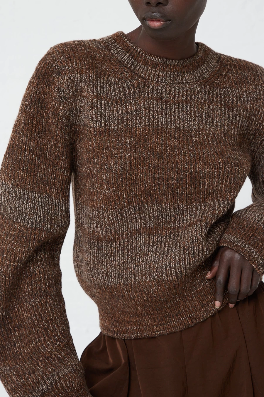 Veronique Leroy Oak Curved Sleeve Sweater | Oroboro Collection