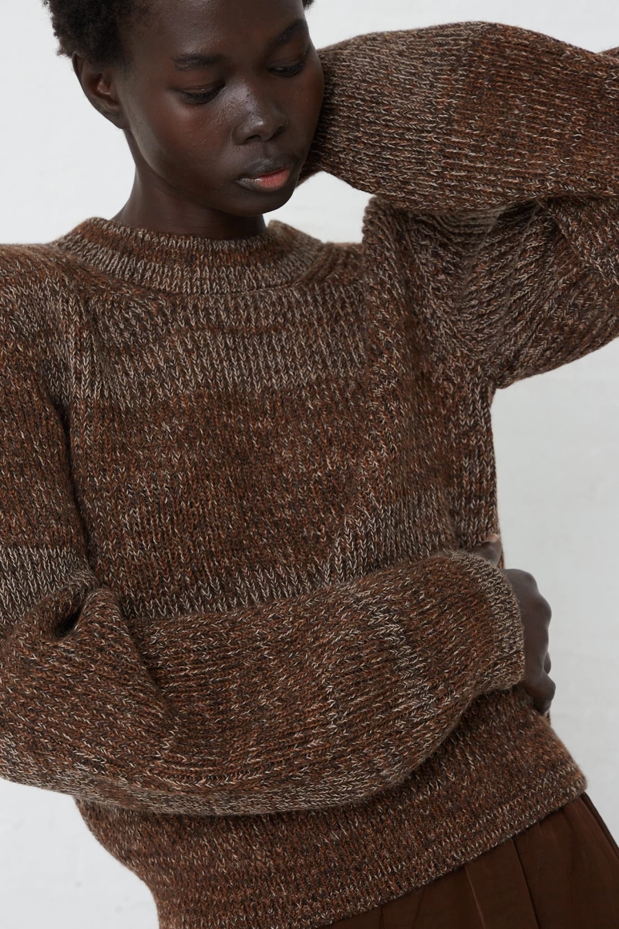 Veronique Leroy Oak Curved Sleeve Sweater | Oroboro Collection