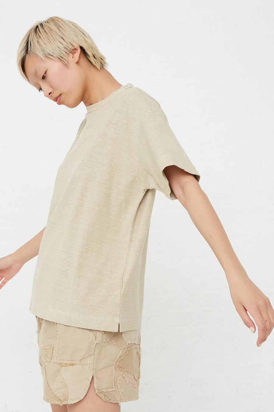 Dr. Collectors Organic Cotton Hemp Model Crop T-Shirt | Pigment Dye Khaki | Oroboro Store New York