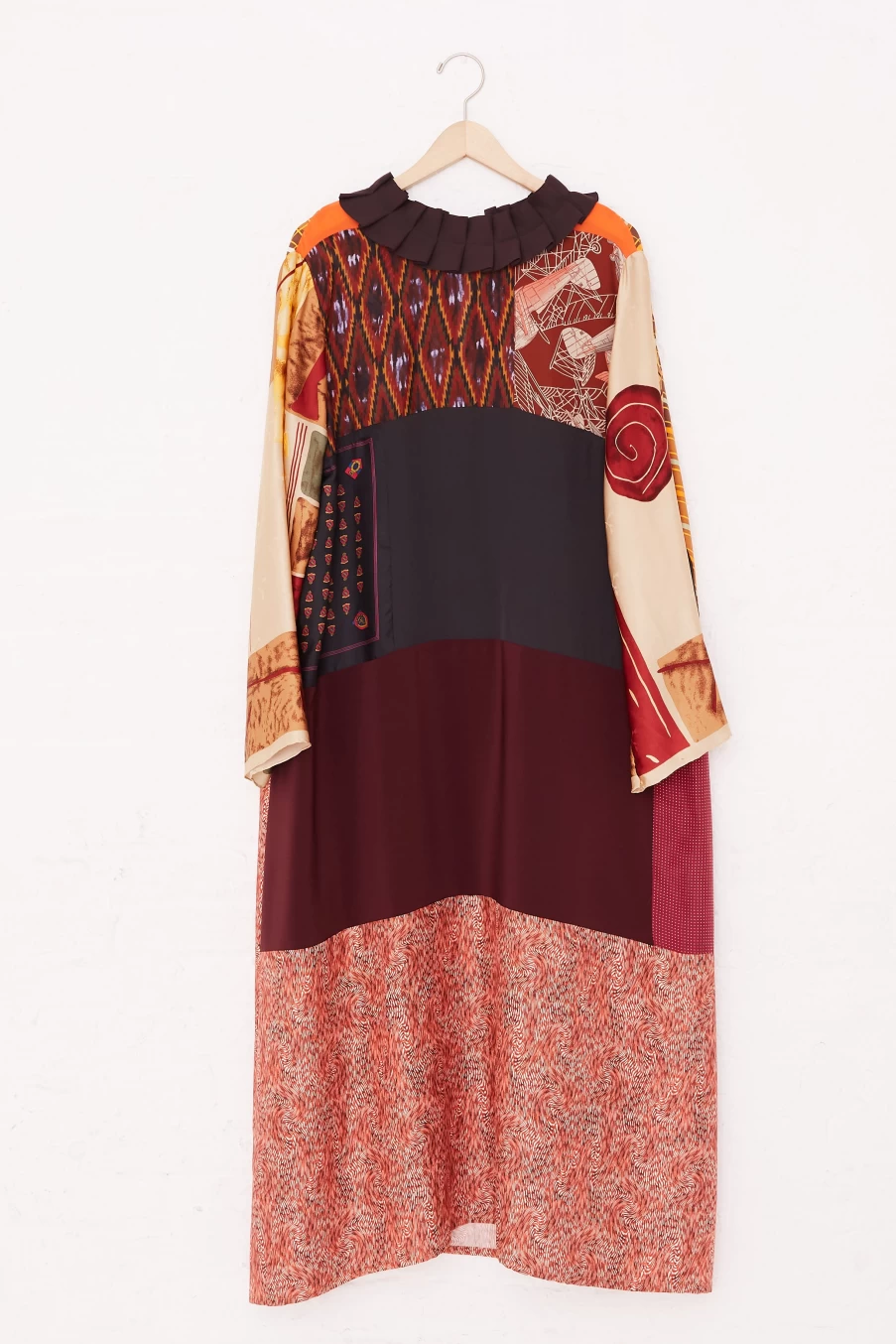 Bettina Bakdal Silk Florence Dress - Classic Mandarin Collar Elegant Women's Gown