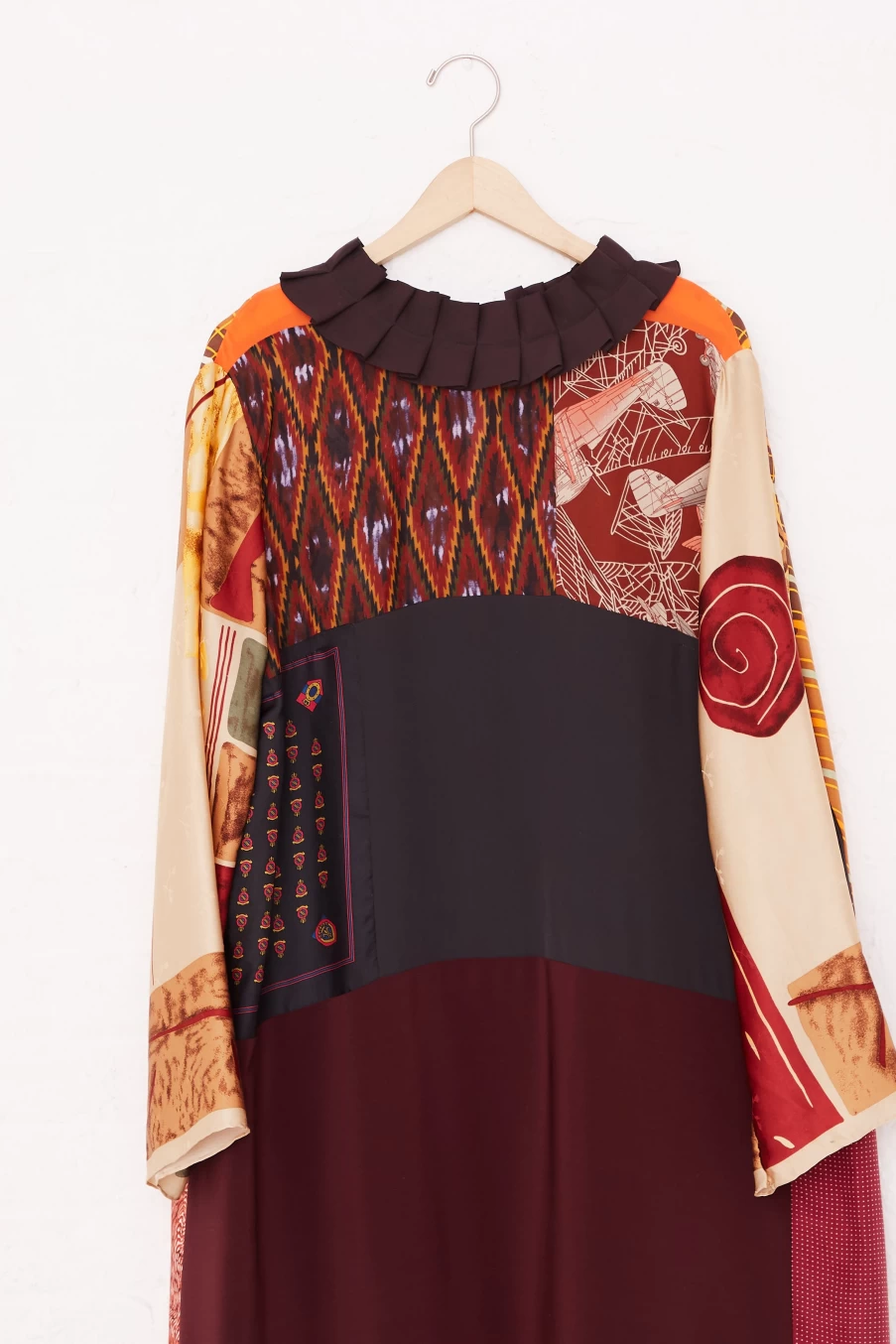 Bettina Bakdal Silk Florence Dress - Classic Mandarin Collar Elegant Women's Gown