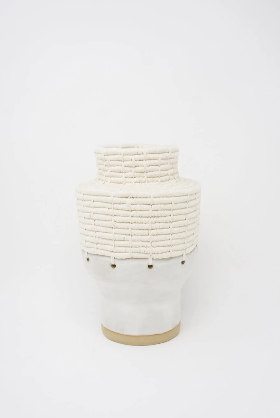Oroboro Store Karen Tinney White Ceramic Vessel #732 | Handcrafted Pottery | New York NY