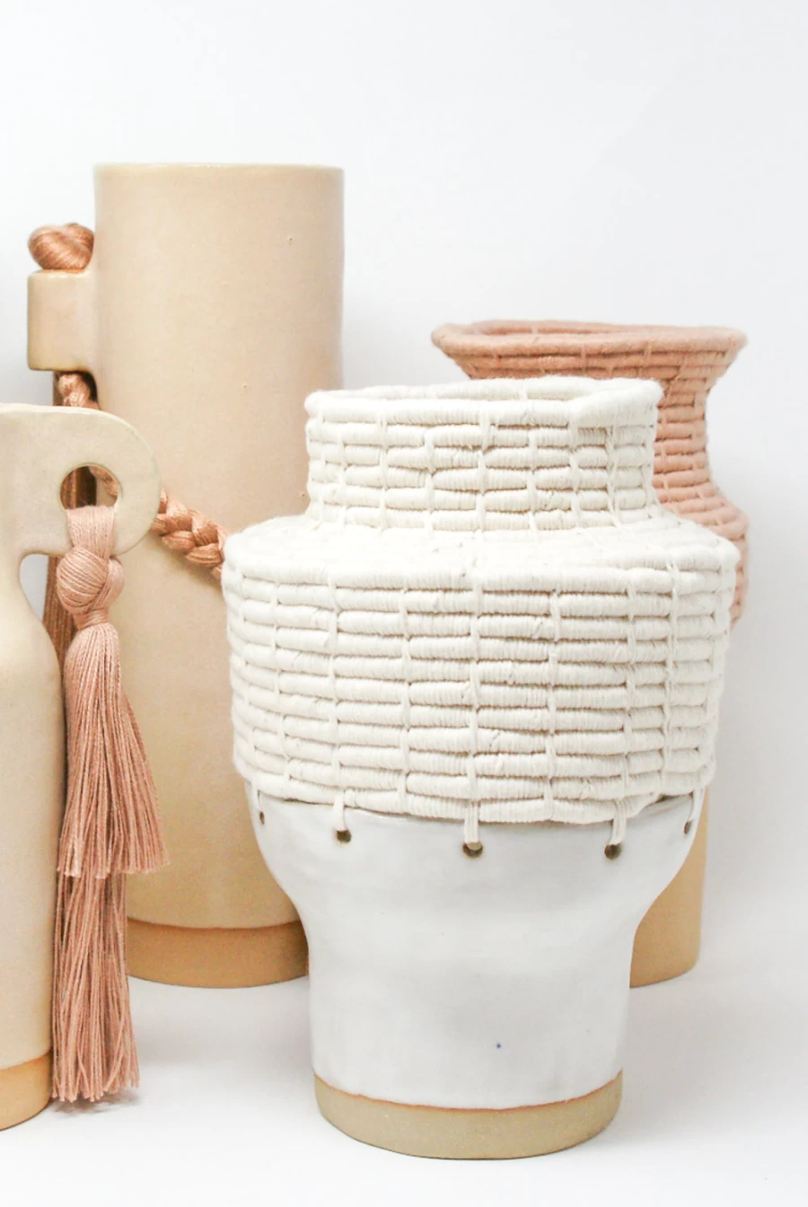 Oroboro Store Karen Tinney White Ceramic Vessel #732 | Handcrafted Pottery | New York NY