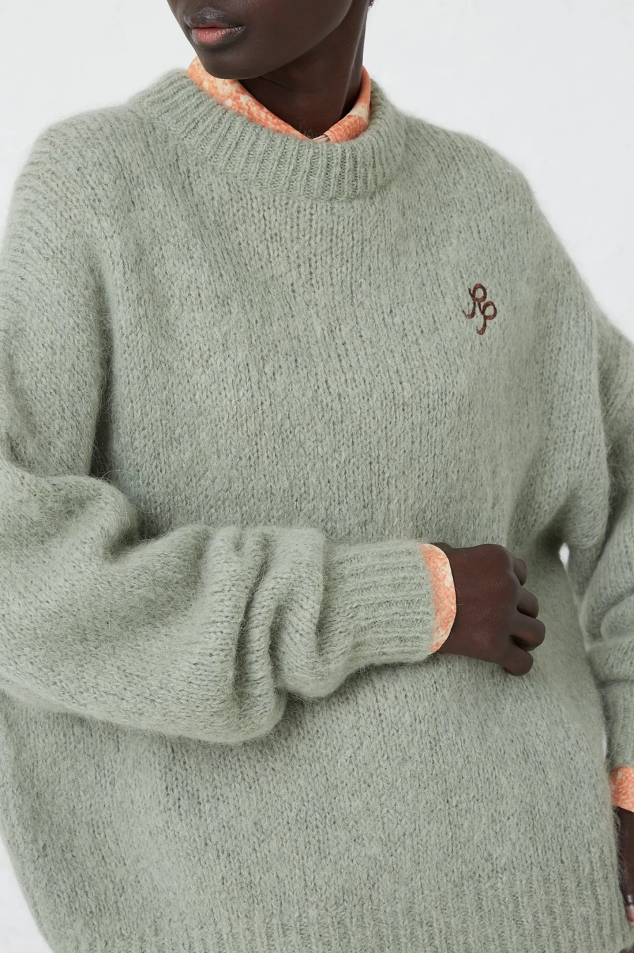 Rejina Pyo Alpaca Blend Toni Sweater in Mint Green | Women's Luxury Knitwear | Oroboro Collection