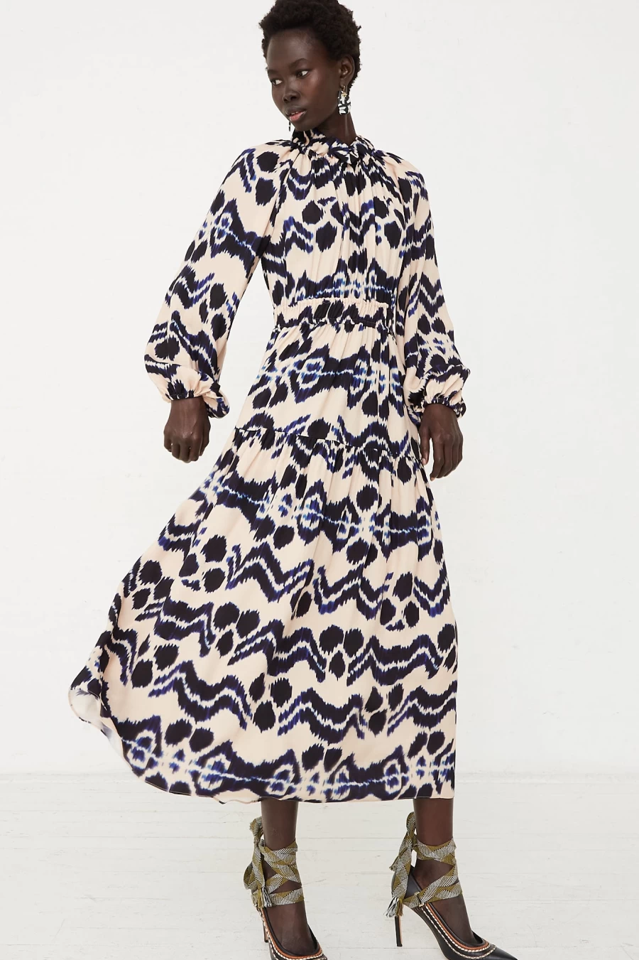Ulla Johnson Annalisa Satin Dress in Nimbus | Elegant Women's Evening Gown