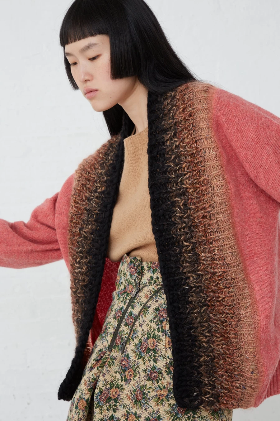 Bless Wool & Mohair Passen Cardigan No. 70 - Rosebud & Oroboro Knitwear