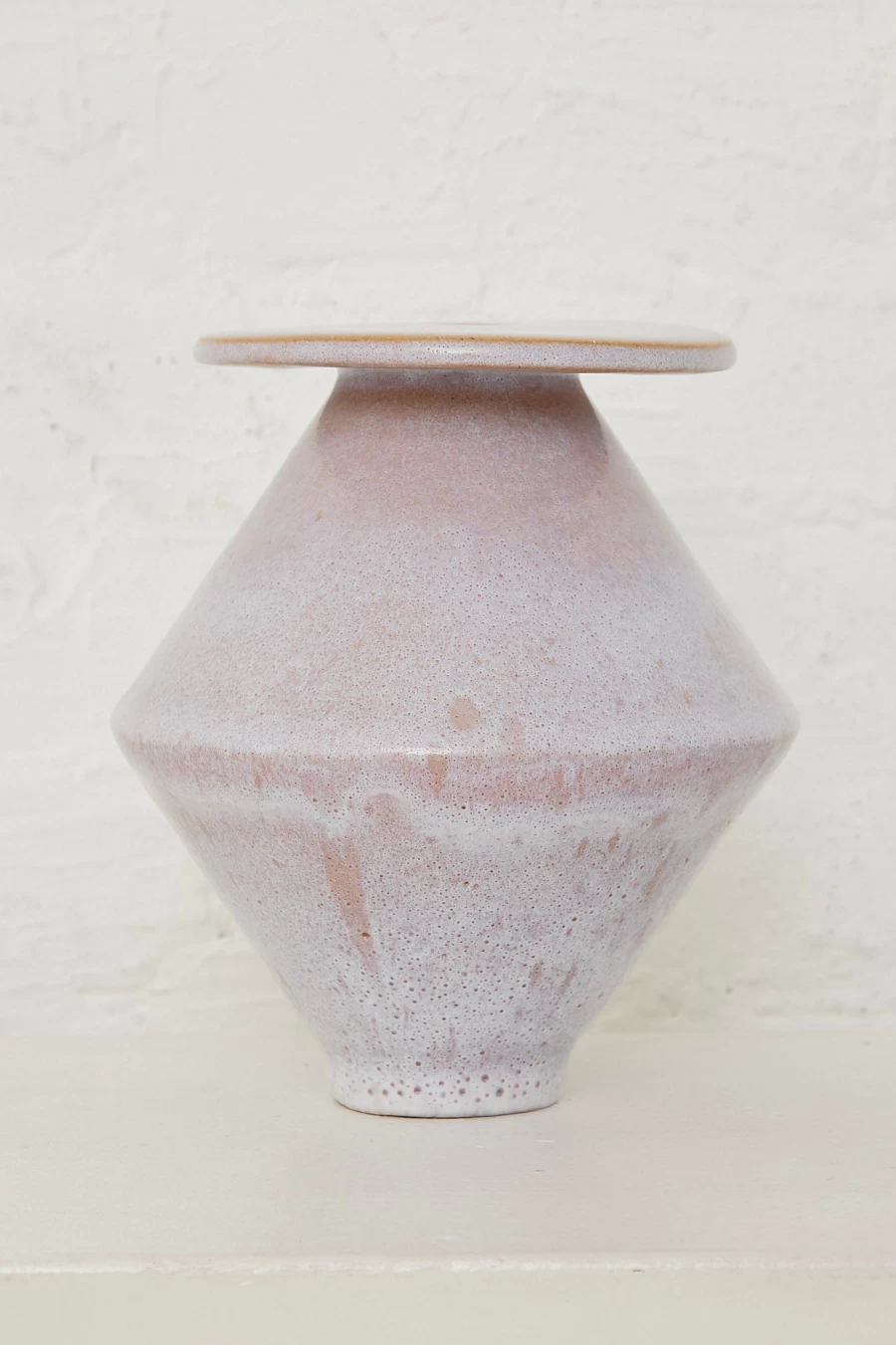 BZIPPY Large Pink Ice Diamond Vase – Modern Decorative Glass Vase for Home & Office