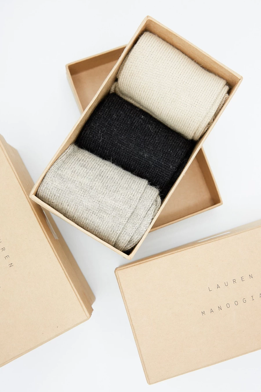 Lauren Manoogian Alpaca Wool Blend Tall Socks Set - Cozy Winter Socks for Women