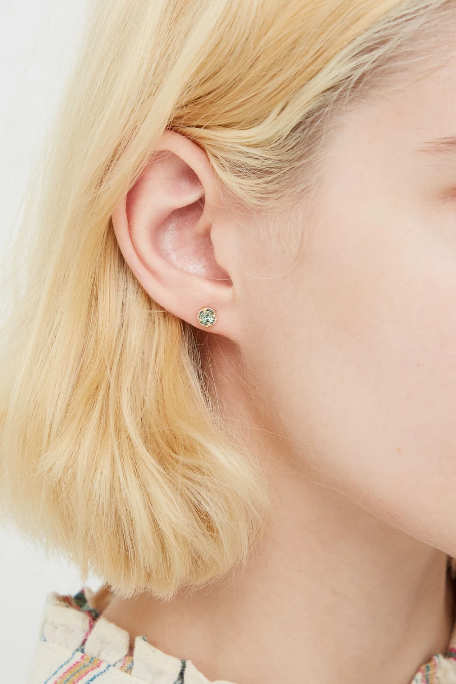 Kathryn Bentley Green Sapphire Big Dot Stud Earrings | Oroboro Collection