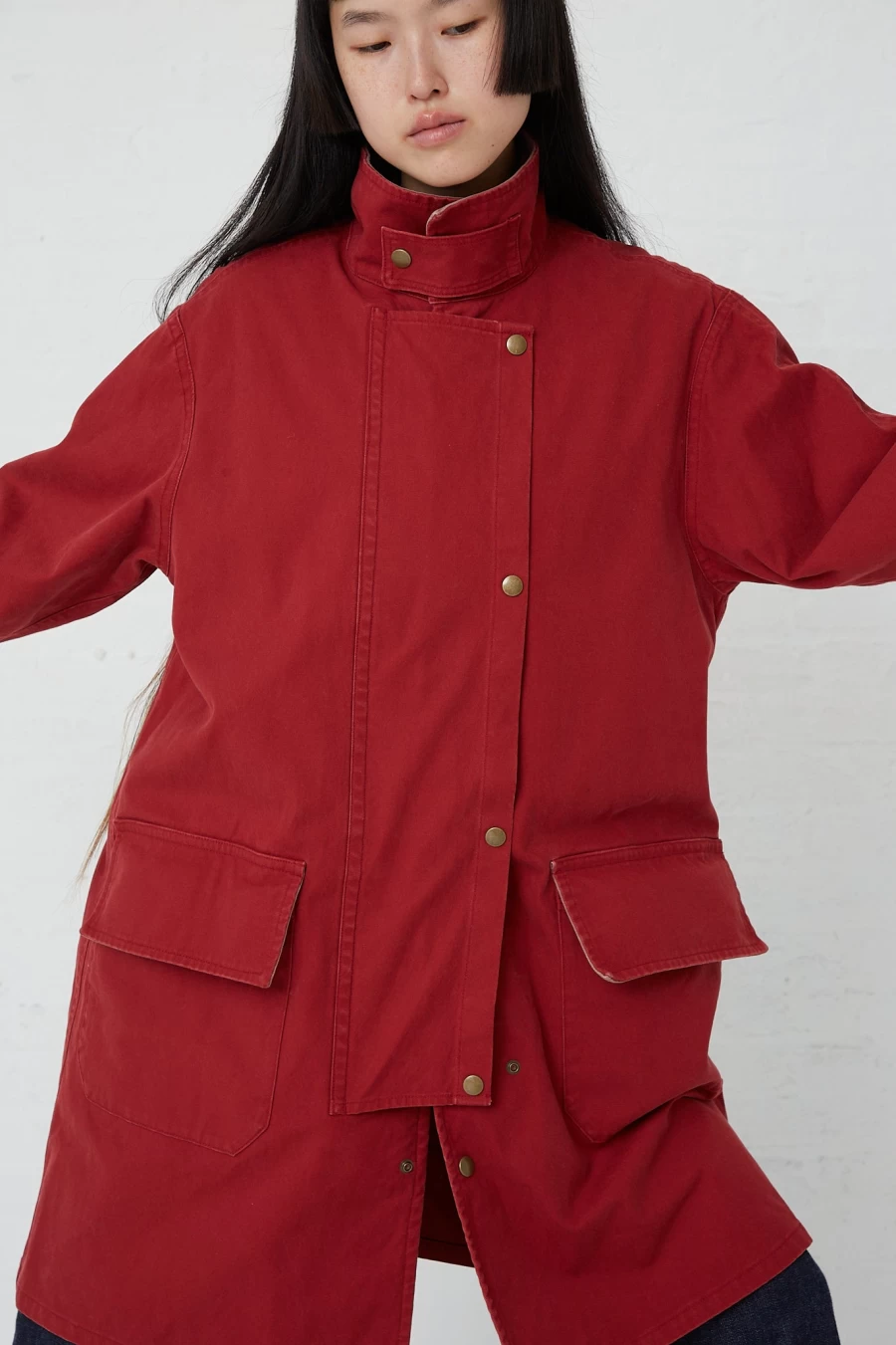 Chimala Burgundy Canvas Riding Coat | Oroboro Collection | Premium Equestrian Outerwear