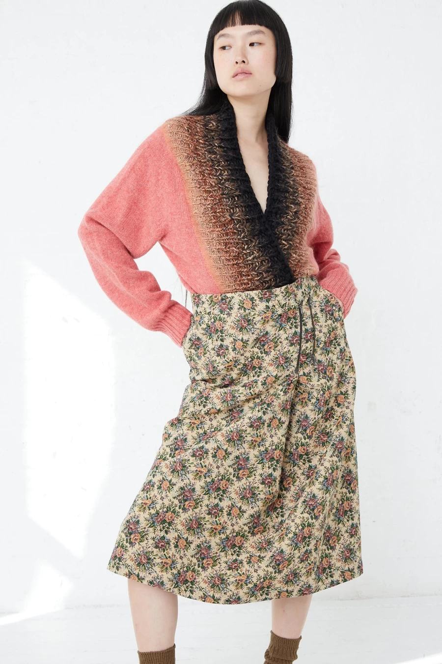 Bless Floral Print Skirt No. 75 | Women's Fashion by Oroboro Store