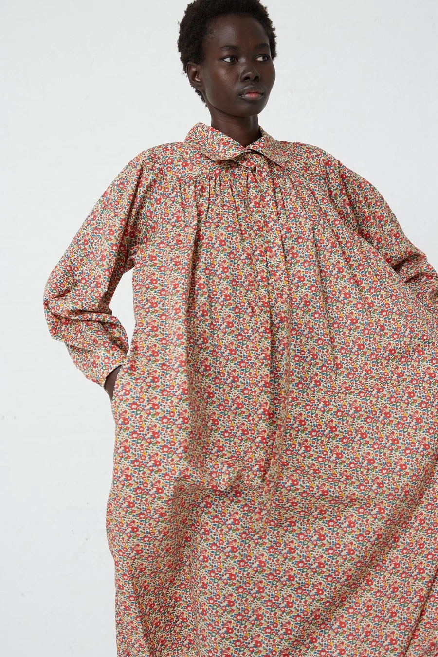 KasMaria Tana Smock Dress - Liberty Floral Print Oroboro Style Women's Fashion Dress