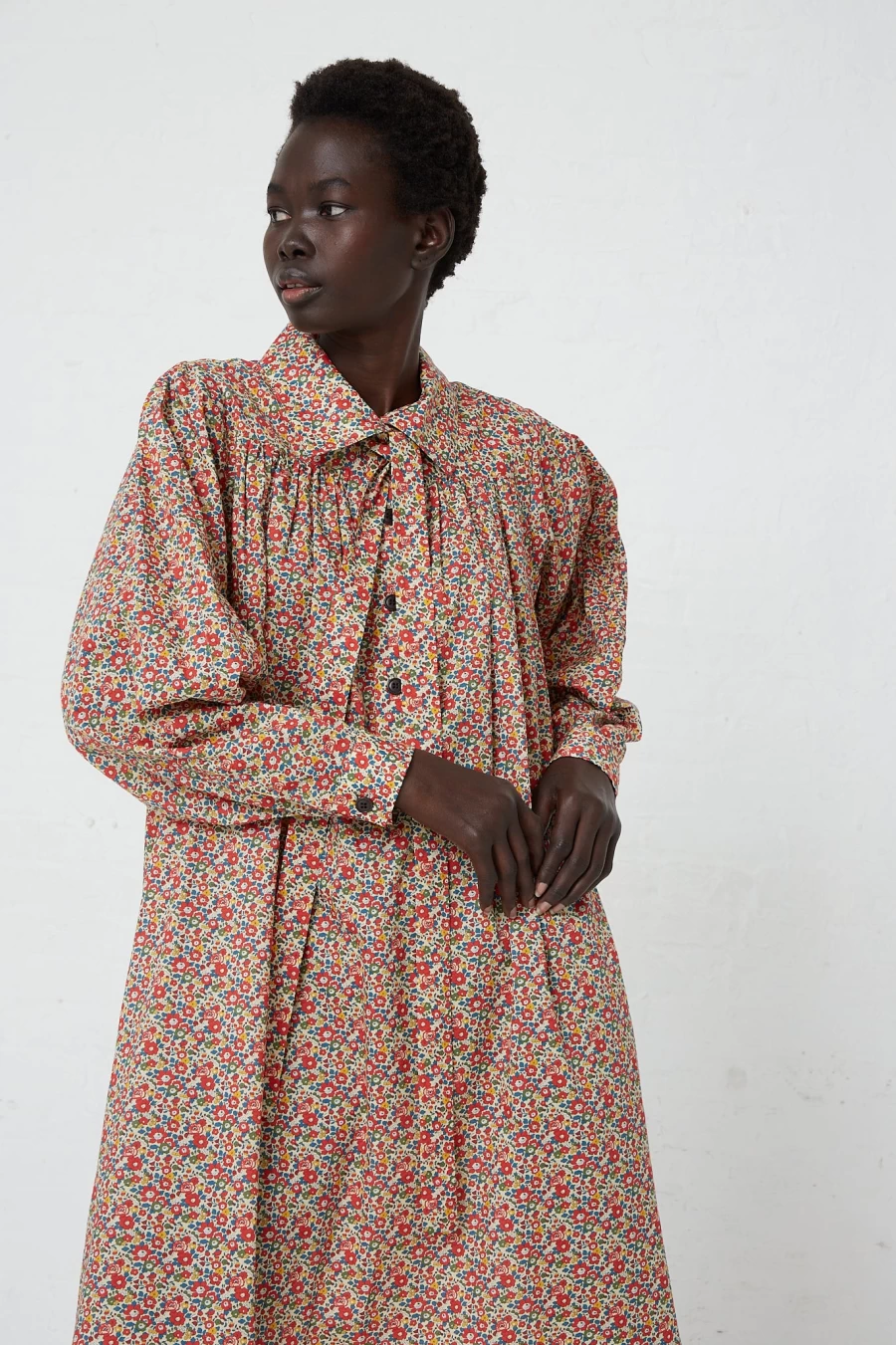 KasMaria Tana Smock Dress - Liberty Floral Print Oroboro Style Women's Fashion Dress