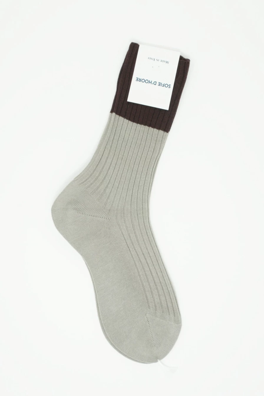 Sofie D'Hoore Mahogany & Sand Four Crew Socks - Comfortable & Stylish Footwear by Oroboro Store