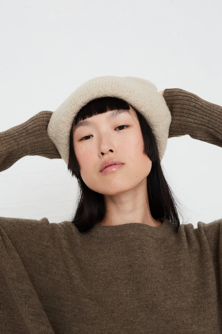 "Lauren Manoogian Alpaca Wool Carpenter Beanie in Antique Wash | Oroboro Collection"